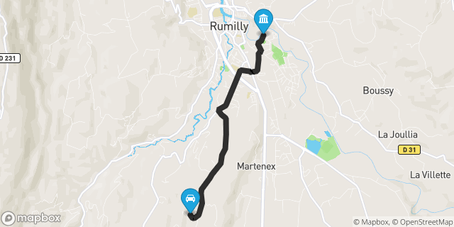Itinéraire vers Rumilly
