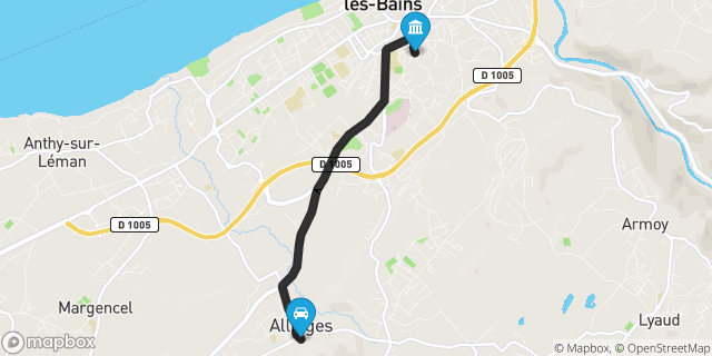 Itinéraire vers Thonon-les-Bains