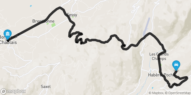 Itinéraire vers Bons-en-Chablais