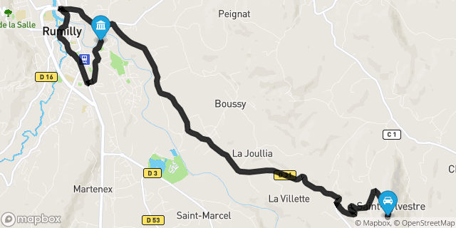 Itinéraire vers Rumilly