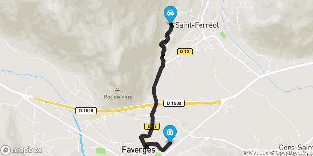 Itinéraire vers Faverges