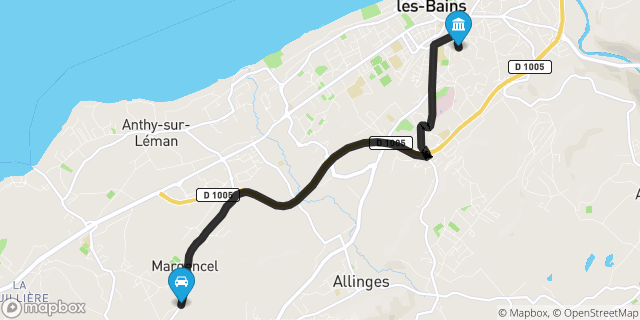 Itinéraire vers Thonon-les-Bains