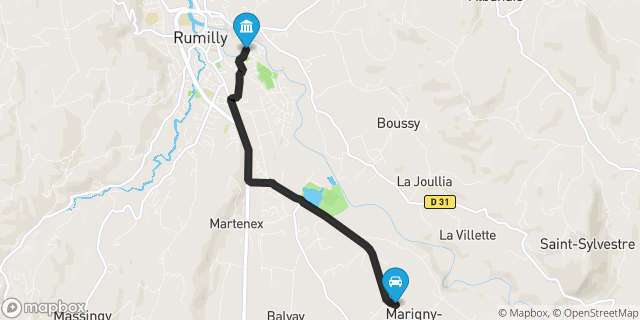 Itinéraire vers Rumilly