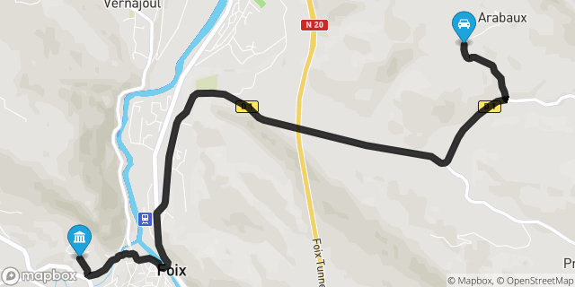 Itinéraire vers Foix