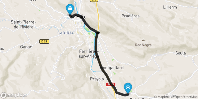 Itinéraire vers Foix