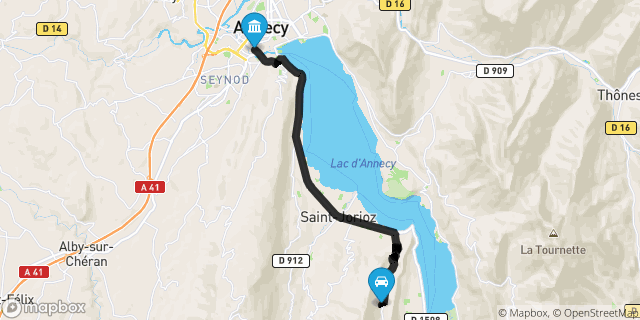 Itinéraire vers Annecy