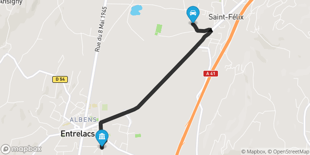 Itinéraire vers Albens