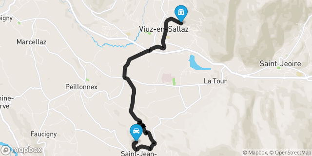 Itinéraire vers Viuz-en-Sallaz