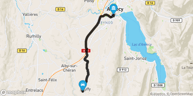 Itinéraire vers Annecy