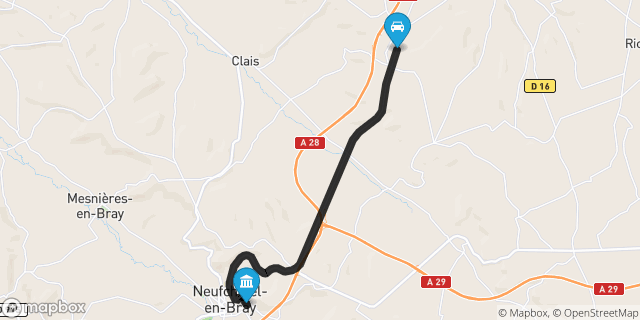 Itinéraire vers Neufchâtel-en-Bray