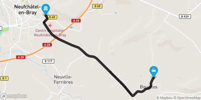 Itinéraire vers Neufchâtel-en-Bray