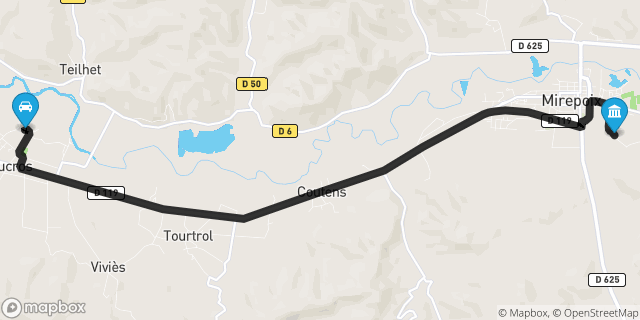 Itinéraire vers Mirepoix