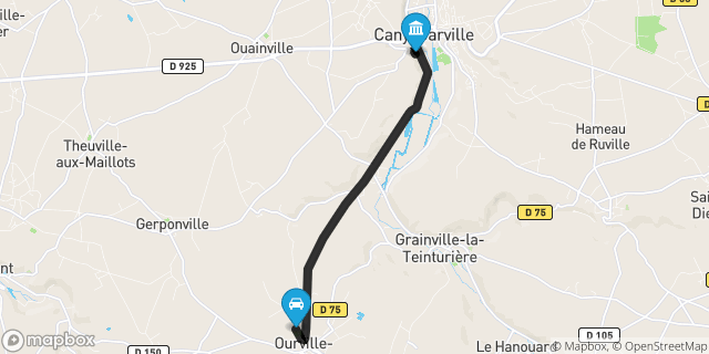 Itinéraire vers Cany-Barville