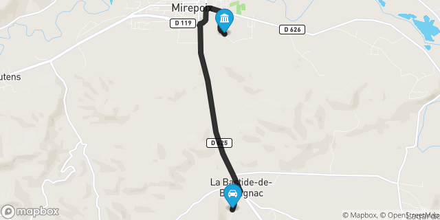 Itinéraire vers Mirepoix