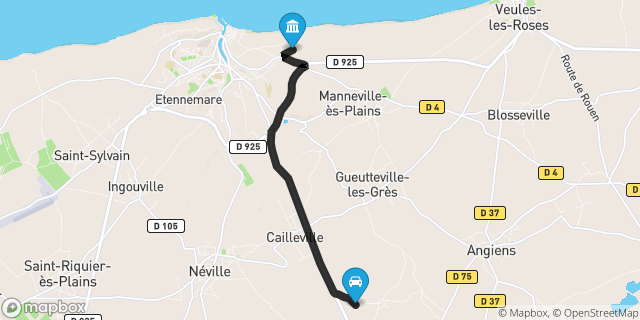Itinéraire vers Saint-Valery-en-Caux