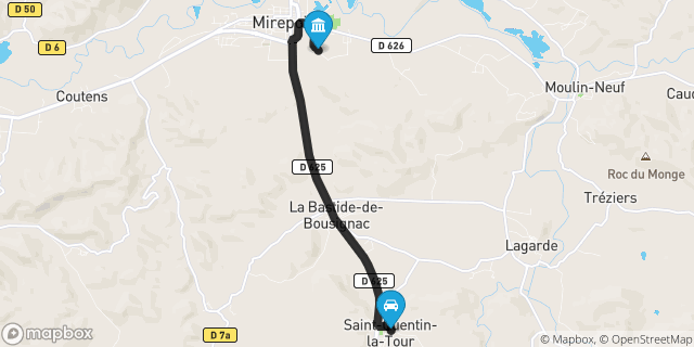 Itinéraire vers Mirepoix