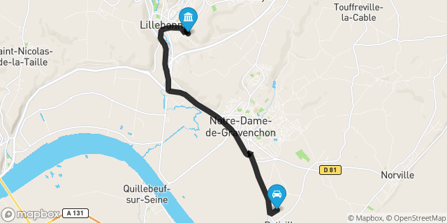 Itinéraire vers Lillebonne