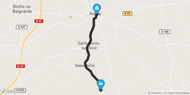 Itinéraire vers Auffay