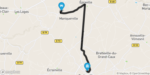 Itinéraire vers Goderville