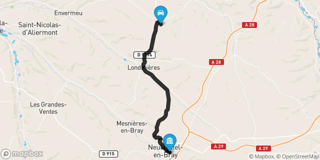 Itinéraire vers Neufchâtel-en-Bray