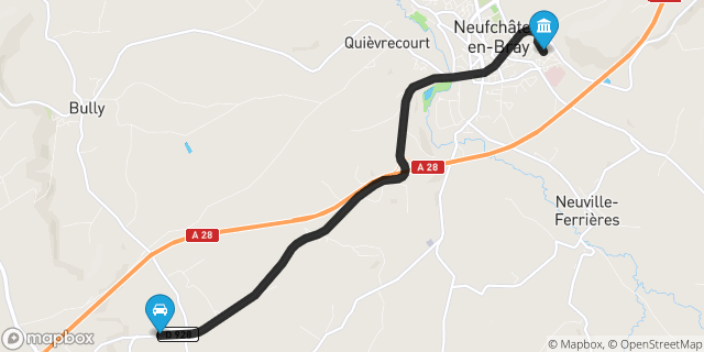 Itinéraire vers Neufchâtel-en-Bray