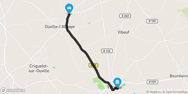 Itinéraire vers Yerville