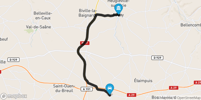 Itinéraire vers Auffay