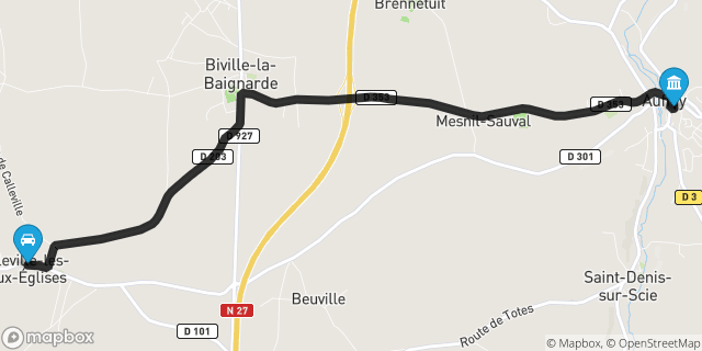 Itinéraire vers Auffay