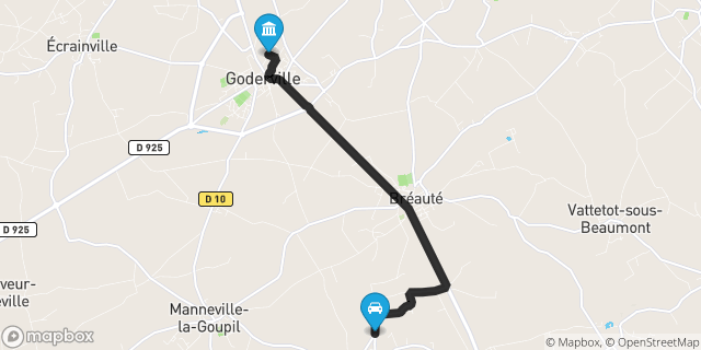 Itinéraire vers Goderville