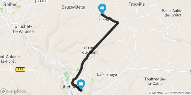 Itinéraire vers Lillebonne