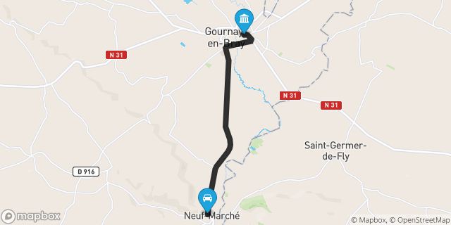Itinéraire vers Gournay-en-Bray