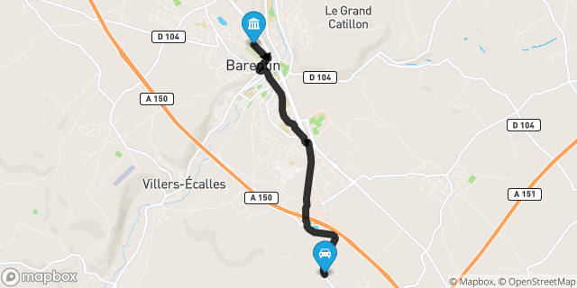 Itinéraire vers Barentin