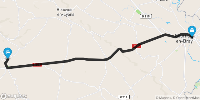Itinéraire vers Gournay-en-Bray