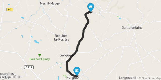 Itinéraire vers Forges-les-Eaux