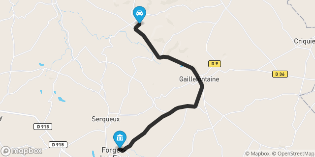 Itinéraire vers Forges-les-Eaux