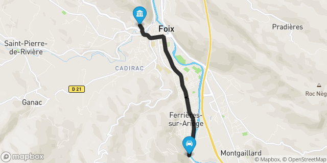 Itinéraire vers Foix