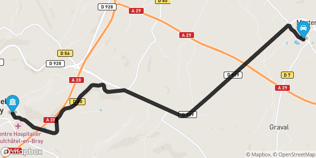 Itinéraire vers Neufchâtel-en-Bray
