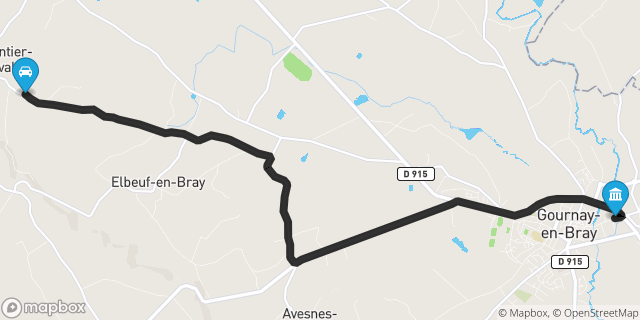 Itinéraire vers Gournay-en-Bray
