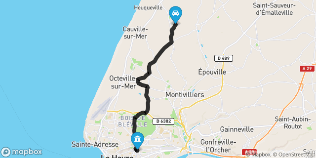 Itinéraire vers Le Havre