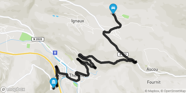 Itinéraire vers Ax-les-Thermes
