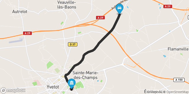 Itinéraire vers Yvetot