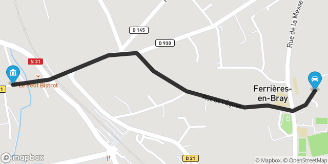 Itinéraire vers Gournay-en-Bray