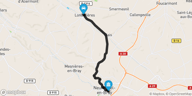 Itinéraire vers Neufchâtel-en-Bray