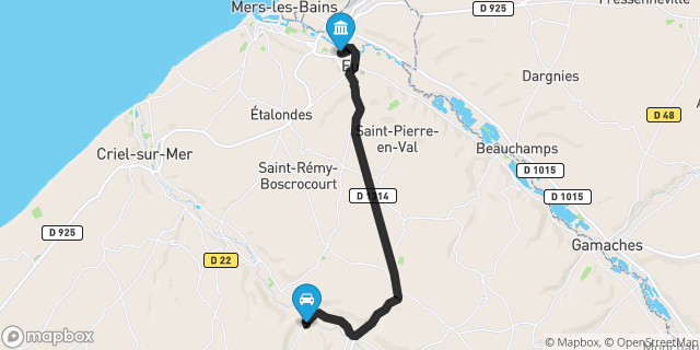 Itinéraire vers Eu