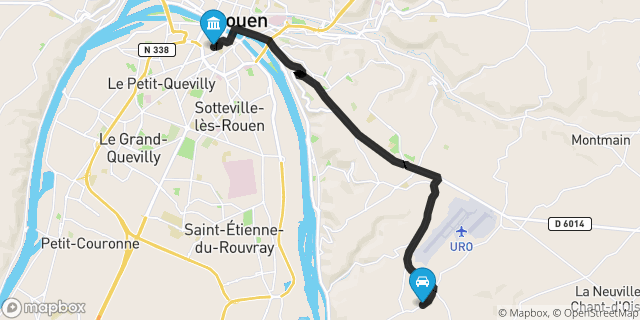 Itinéraire vers Rouen