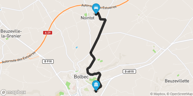 Itinéraire vers Bolbec