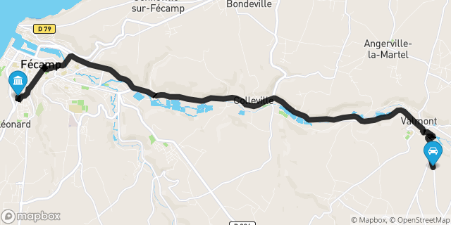 Itinéraire vers Fécamp
