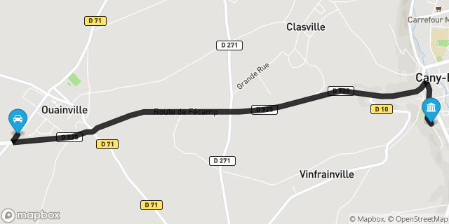 Itinéraire vers Cany-Barville