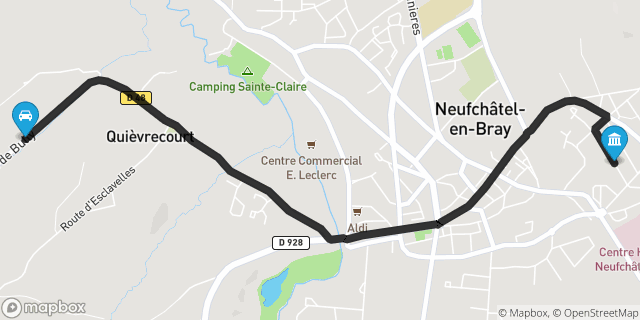 Itinéraire vers Neufchâtel-en-Bray