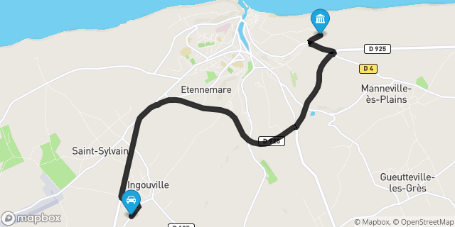 Itinéraire vers Saint-Valery-en-Caux